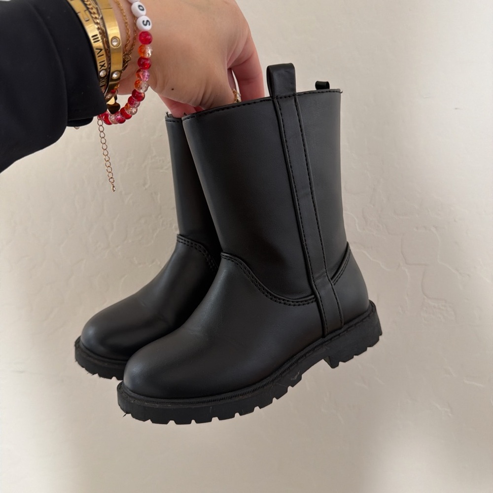 Kids Black Boots